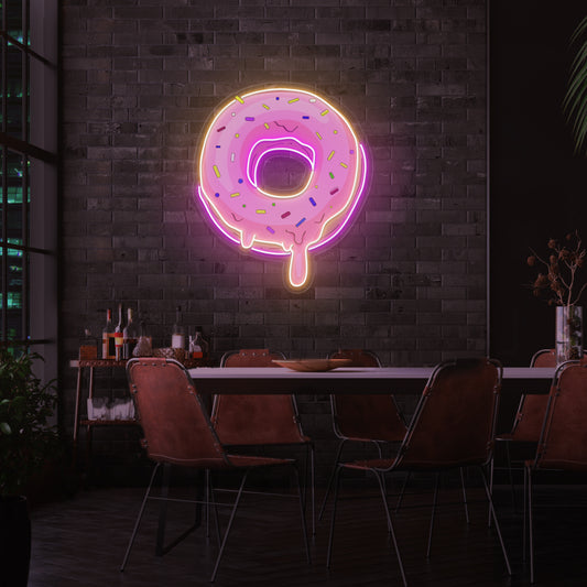 Doughnut UV Printed Neon Art