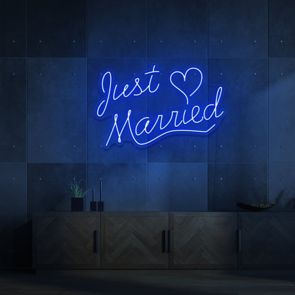 Just Married Neon Sign