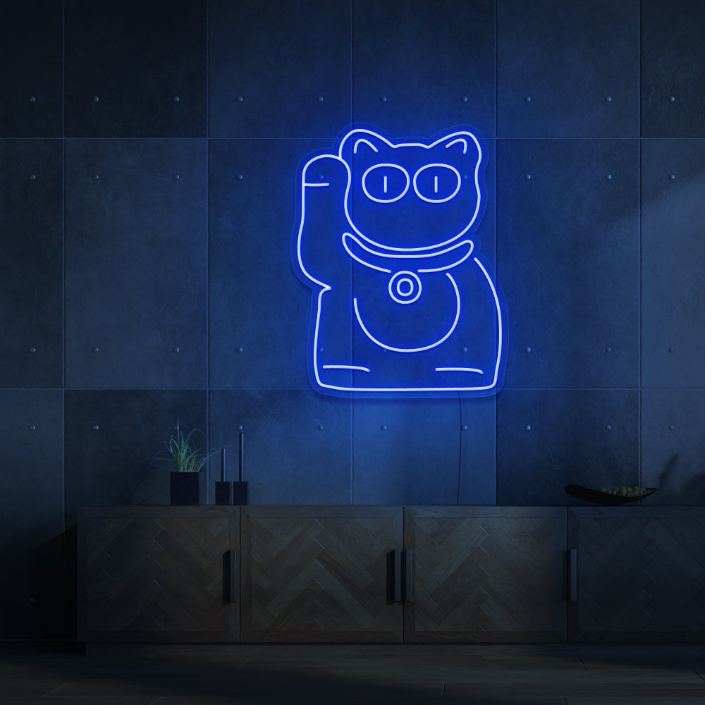 Waving Cat Neon Sign