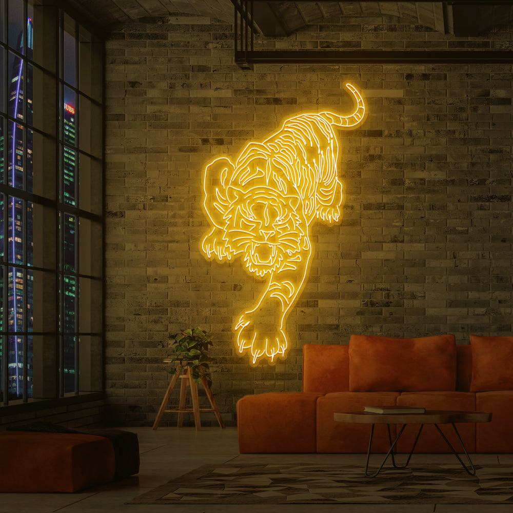 Tiger Neon Sign Wall Art