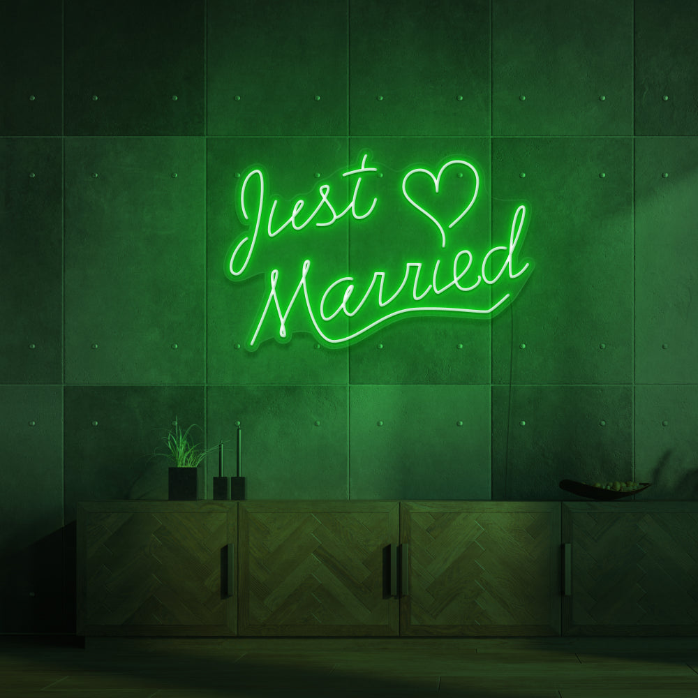 Just Married Neon Sign