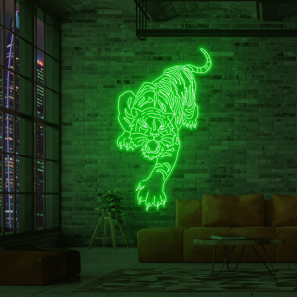 Tiger Neon Sign Wall Art