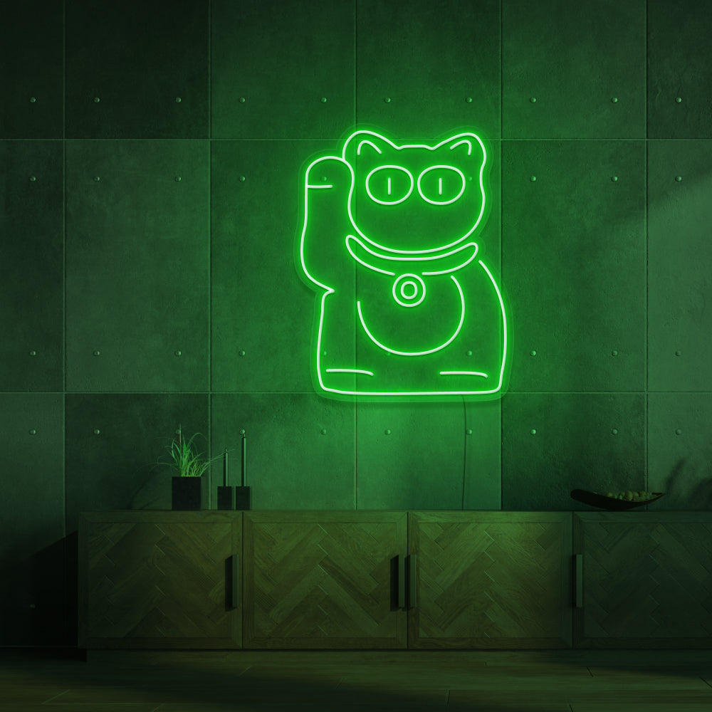 Waving Cat Neon Sign