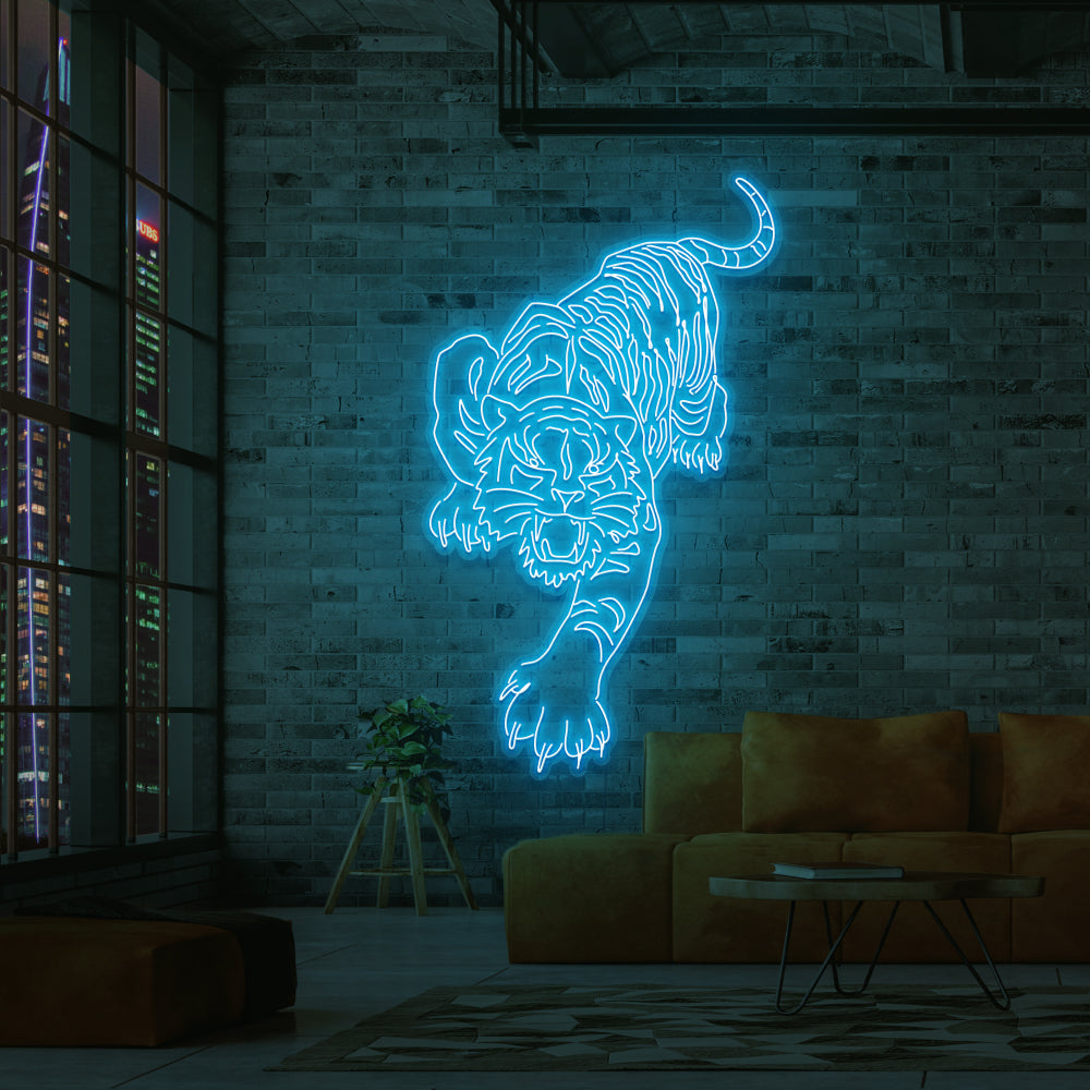 Tiger Neon Sign Wall Art