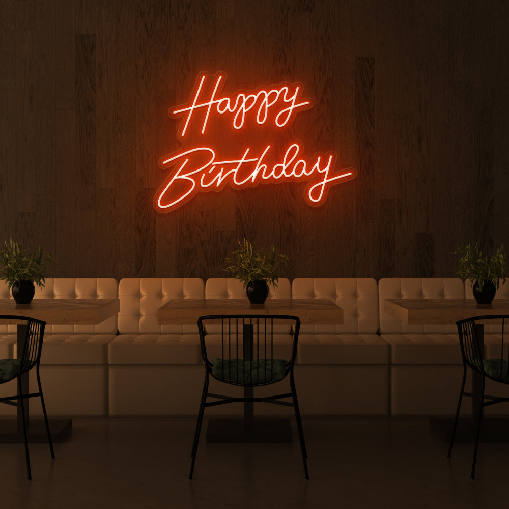 Happy Birthday v2 Neon Sign