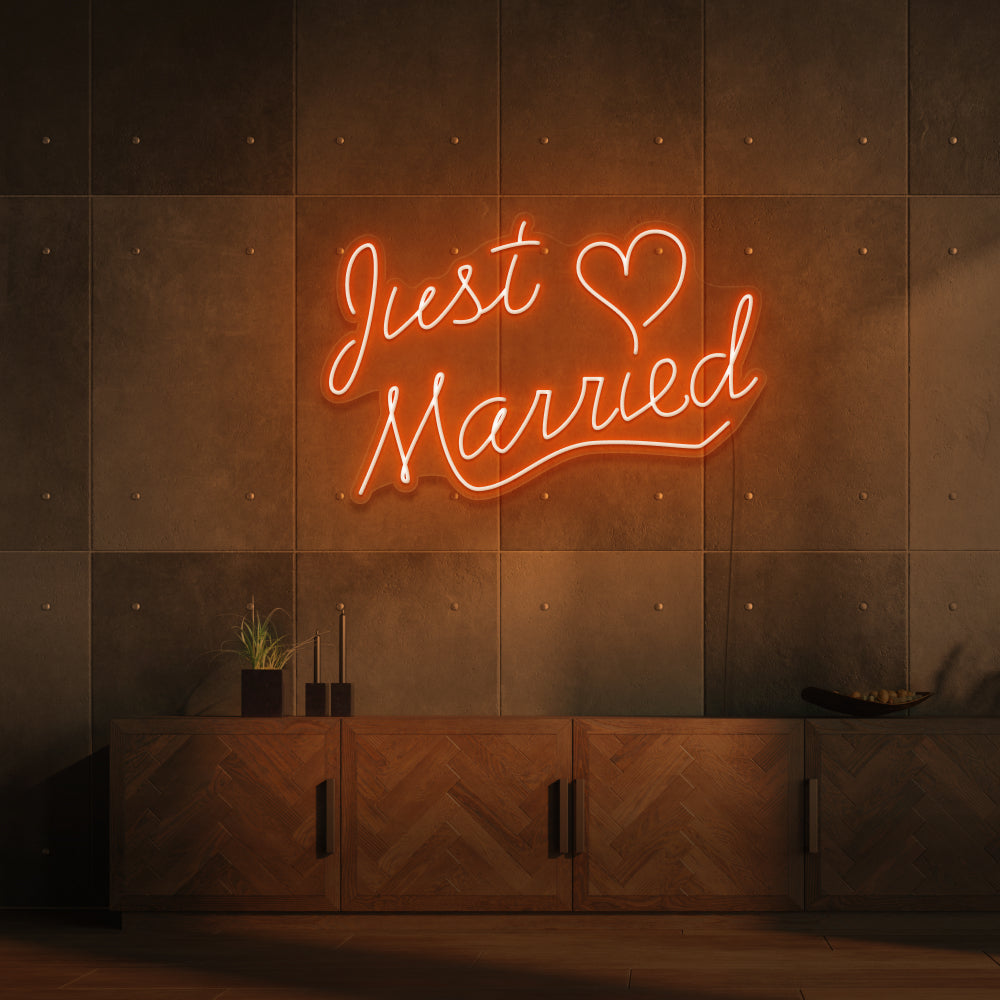 Just Married Neon Sign