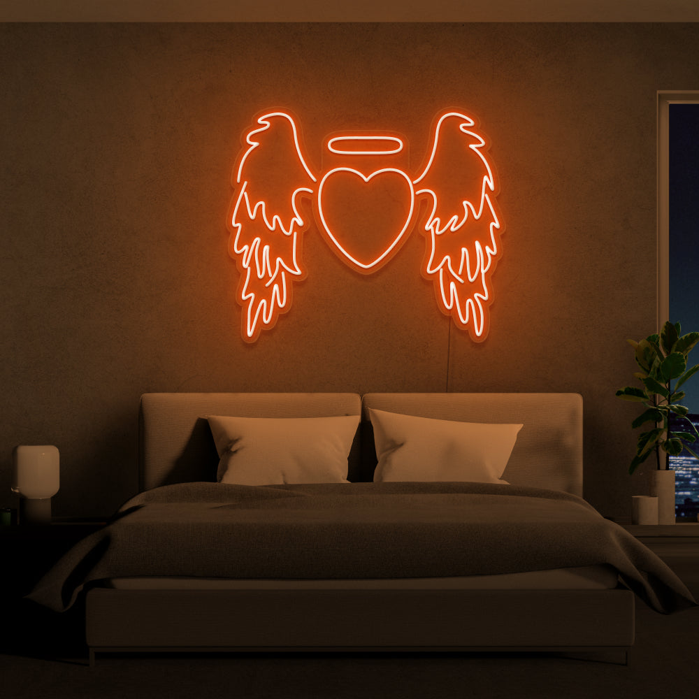 Heart With Wings Neon Sign