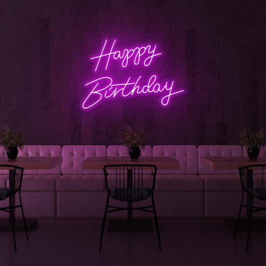 Happy Birthday v2 Neon Sign