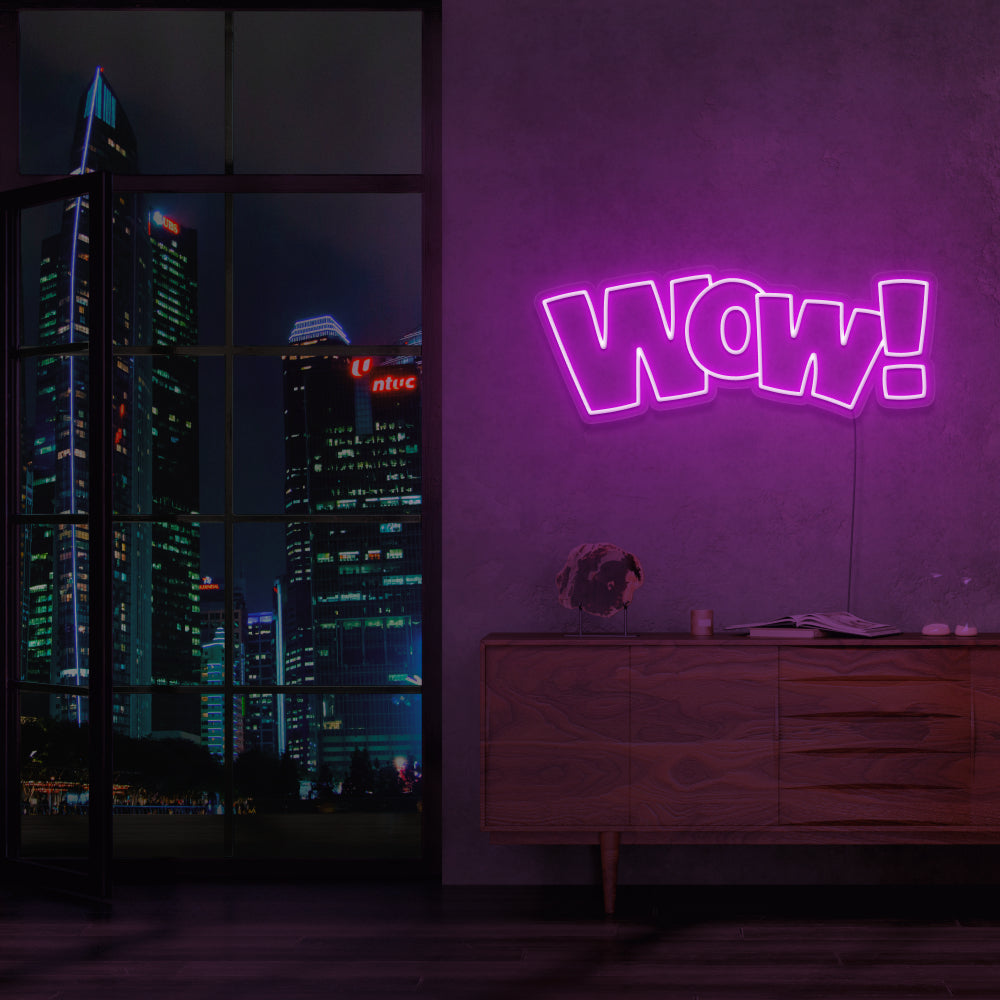 WOW Neon Sign