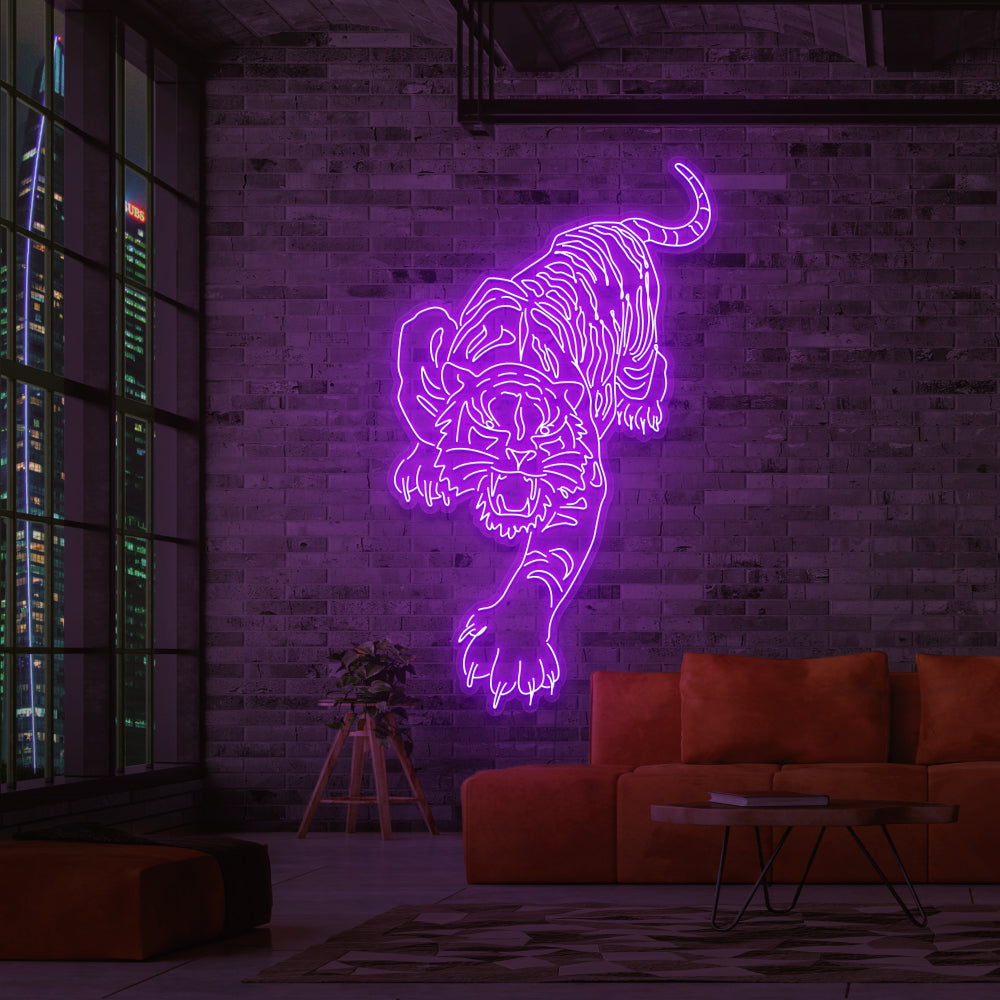 Tiger Neon Sign Wall Art