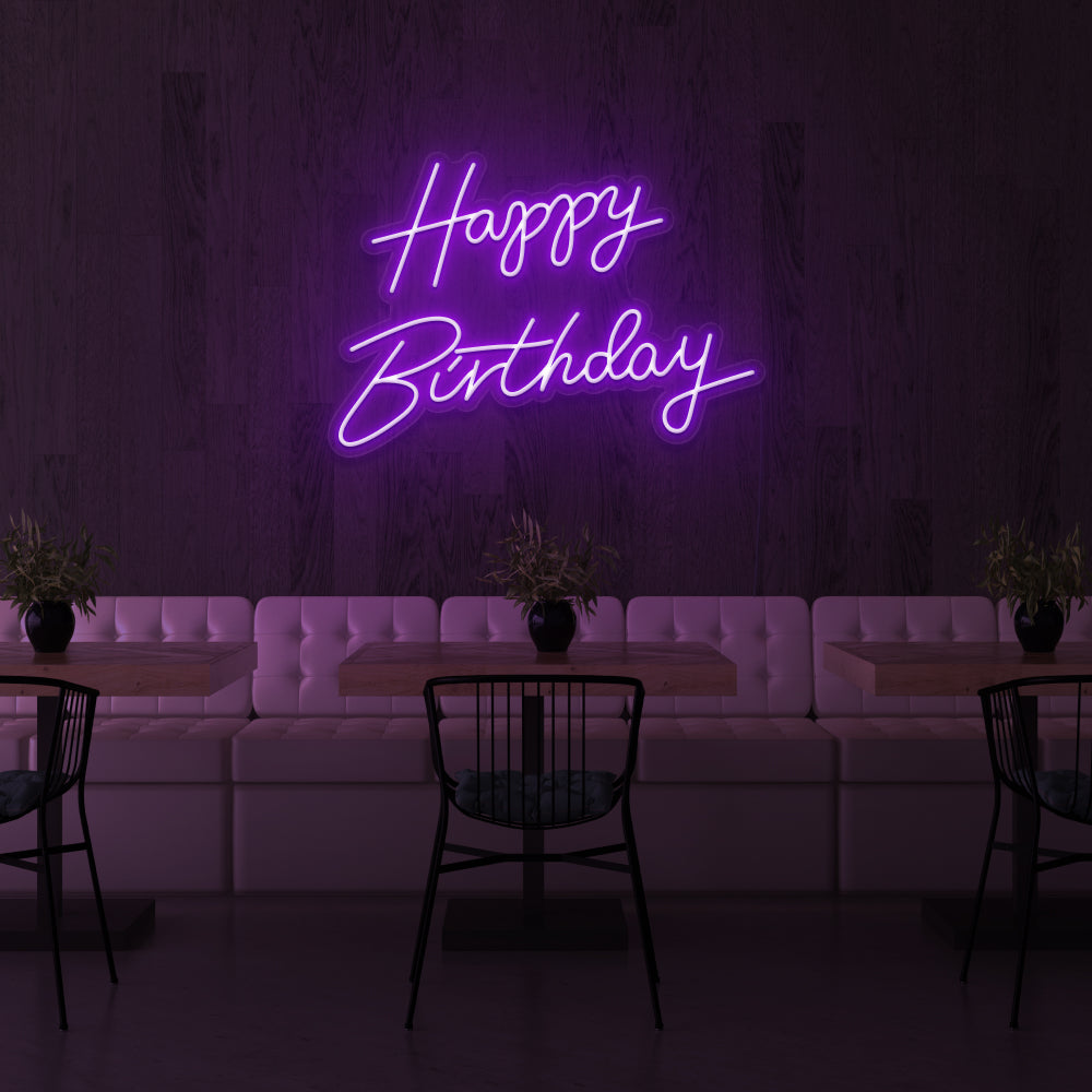 Happy Birthday v2 Neon Sign