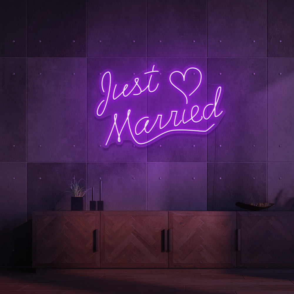 Just Married Neon Sign