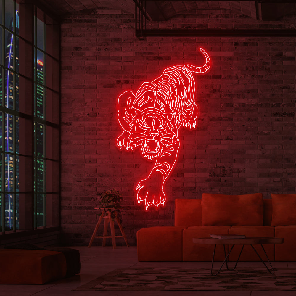 Tiger Neon Sign Wall Art