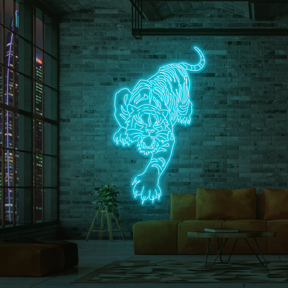 Tiger Neon Sign Wall Art