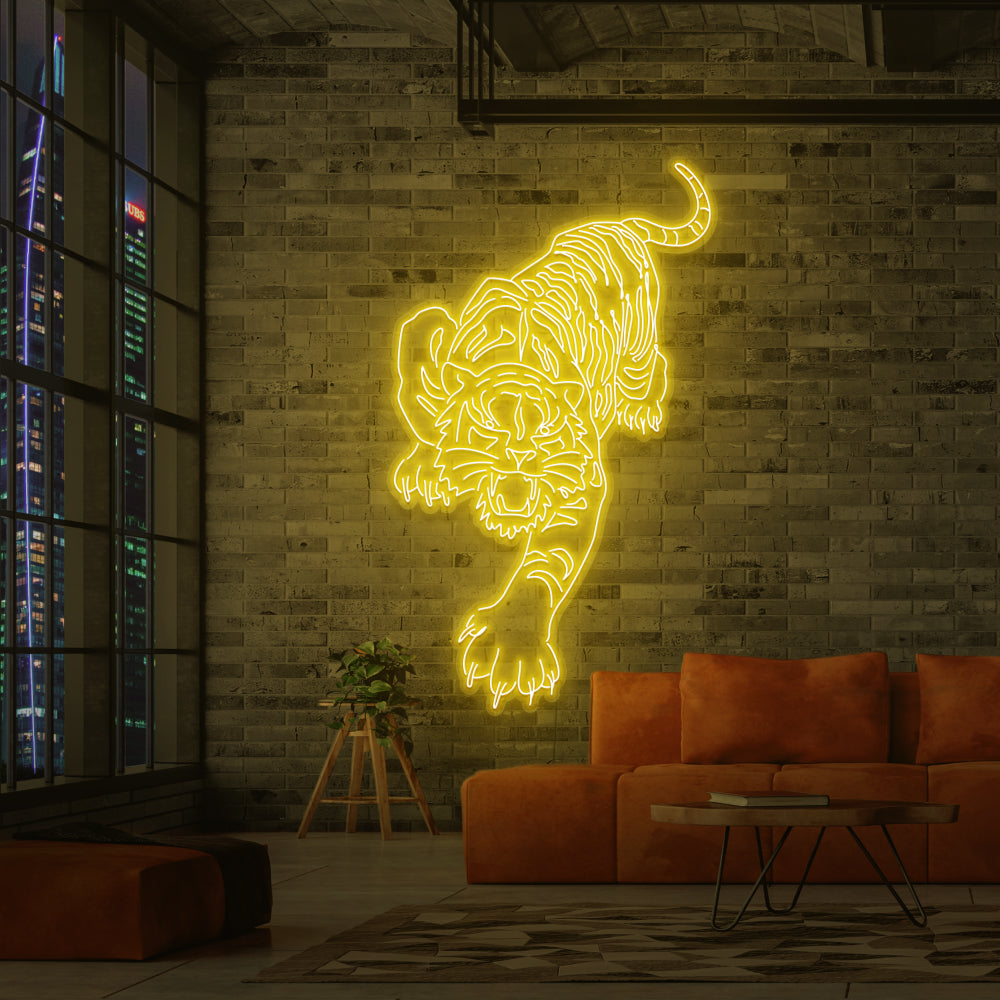 Tiger Neon Sign Wall Art